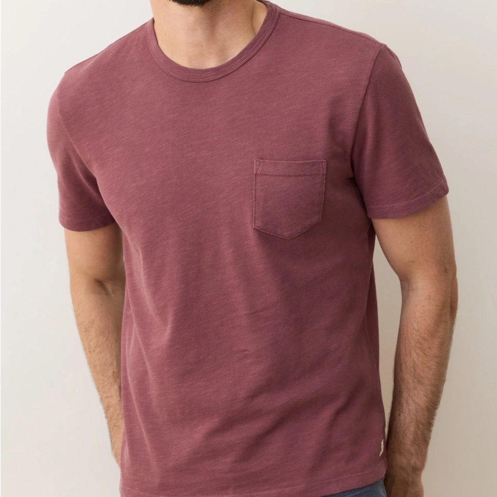 Marine Layer Burgundy Short Sleeve Tee